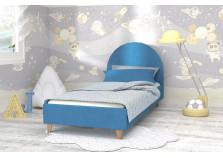 Кровать-арт.014 (синий) Мягкая кровать (сп. место: 800х1900) (с осн.)
