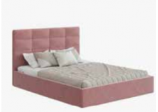 Соната (велюр розовый/happy 315) Мягкая кровать 1600 б/осн. (сп.место: 160х200)