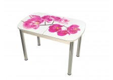 Диамант Классик М 24 (розовая орхидея/R-035) Стол раздвижной